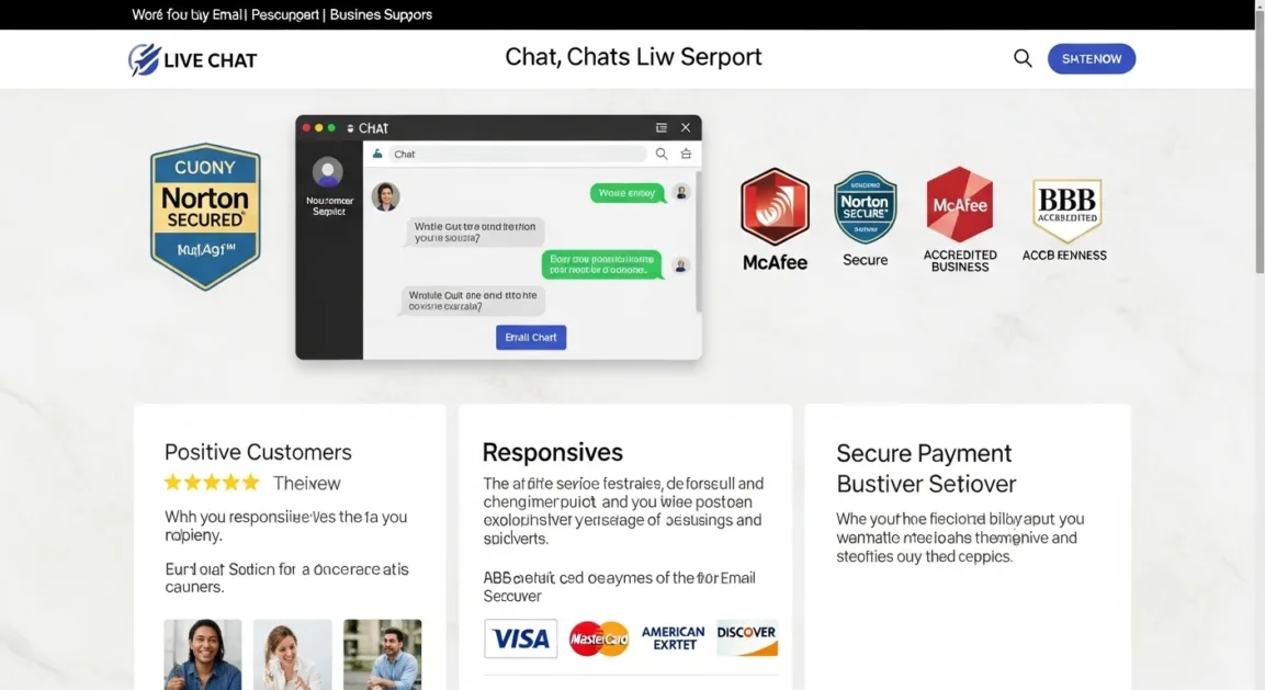 Customer support interface showing user help and trust signals