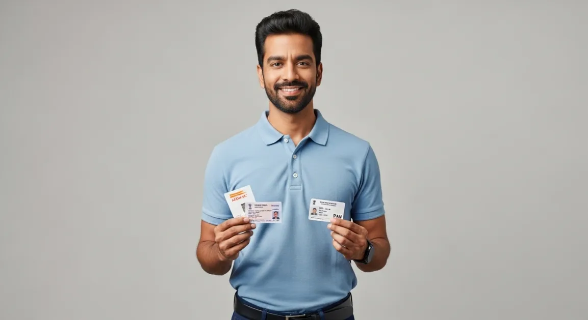 Indian entrepreneur showing essential identity and eligibility documents