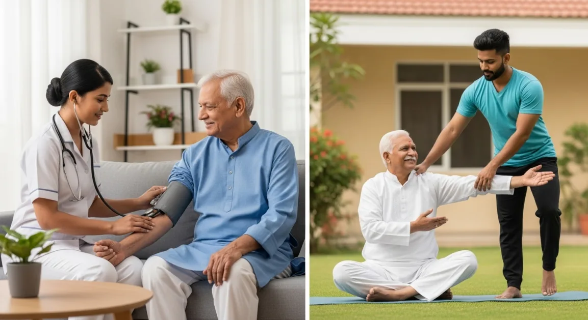 Home health checkup and wellness activities for senior citizens in India