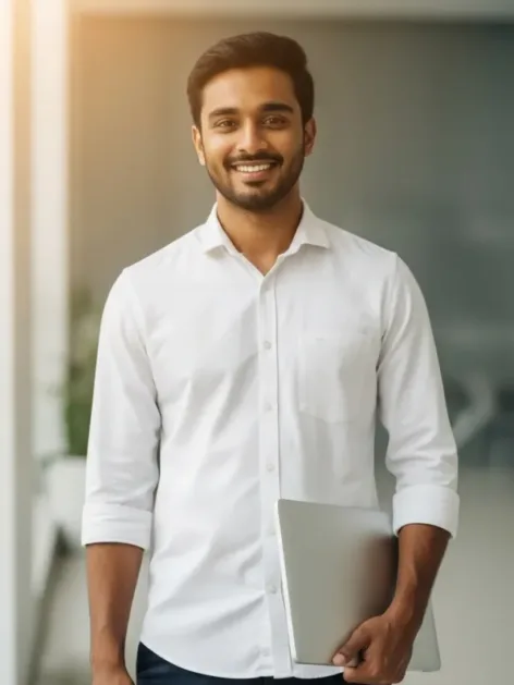 Confident Indian Ready for Success
