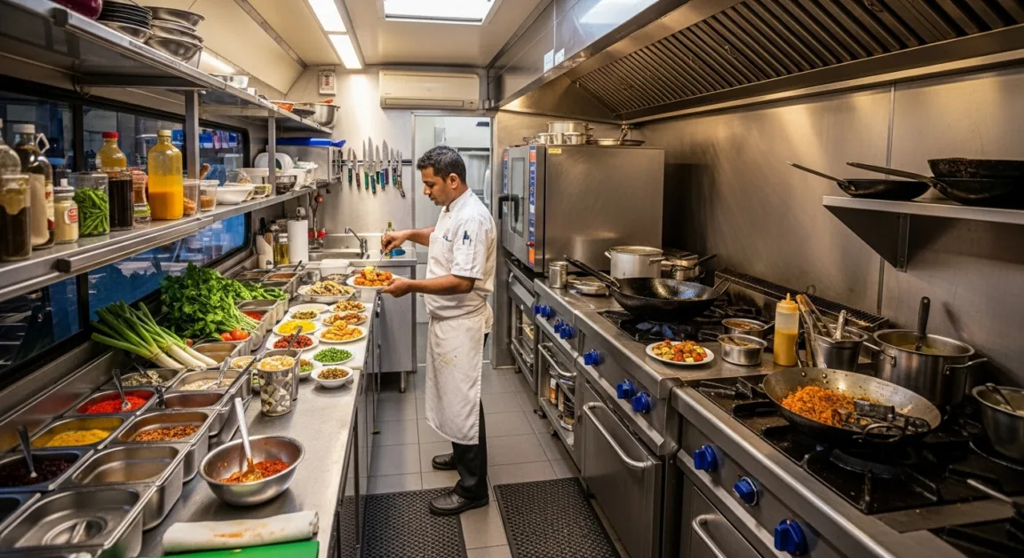 food truck inside
