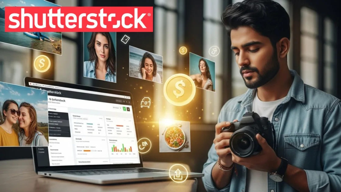 उच्च गुणवत्ता की तस्वीरें क्लिक करता फोटोग्राफर, Shutterstock पर फोटोज बेचकर इनकम करता हुआ